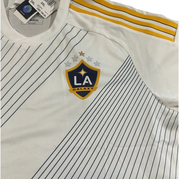 Adidas White LA Galaxy Home MLS Soccer Jersey Mens HZ6215 NON SPONSORED 2024 2XL - Picture 4 of 8
